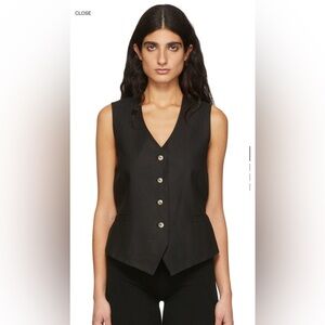 LOULOU STUDIO Black Lamu Button-Up Vest